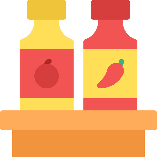 Sauce condiment ketchup chili pepper icon
