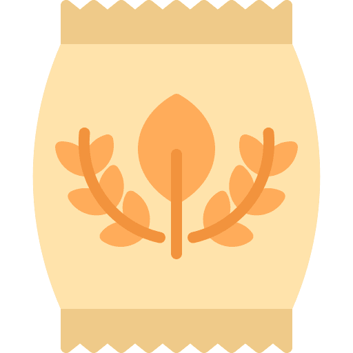 Seed bag farming and gardening rice cereal icon