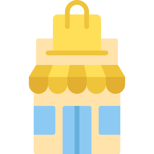 Store commerce architecture and city mall icon