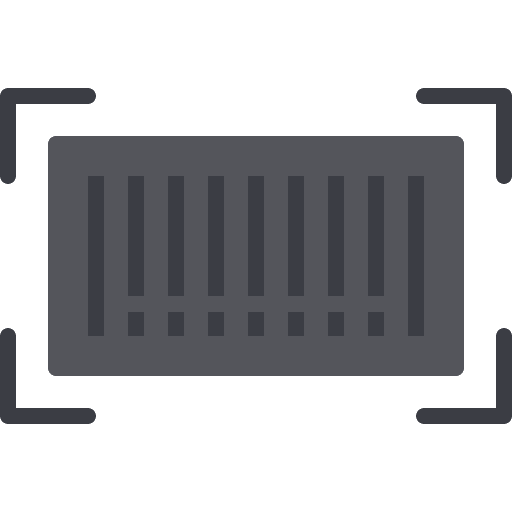 Barcode scan horizontal products icon