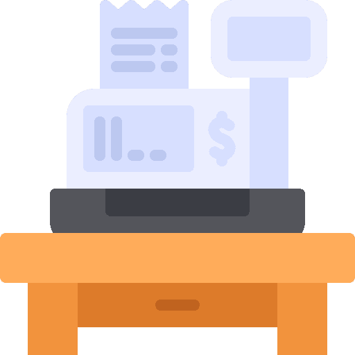 Cash register cash register electronics shop icon