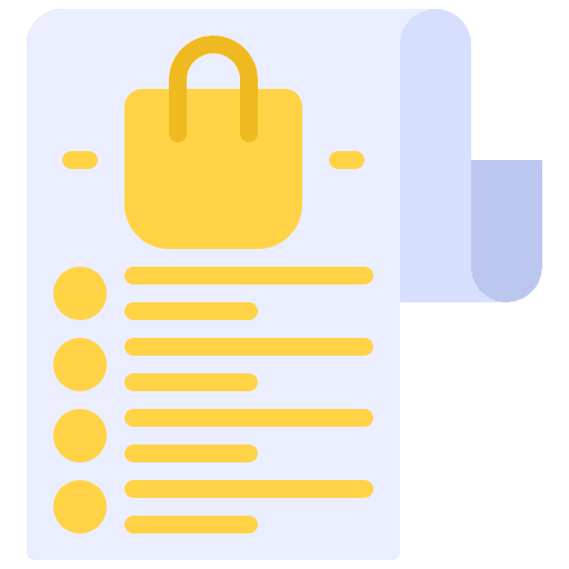 Shopping list wishlist shopping bag shopping store icon