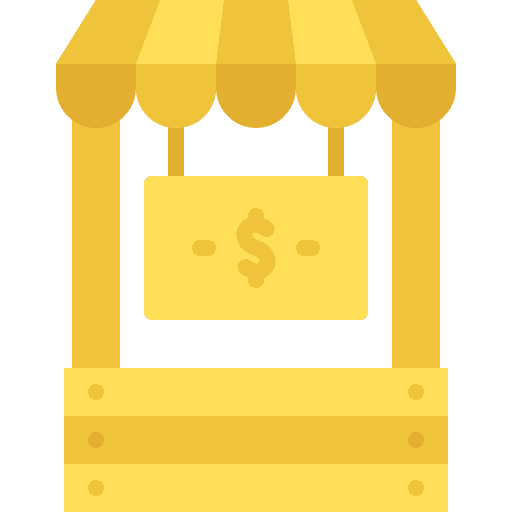 Store commerce shopping kiosk icon