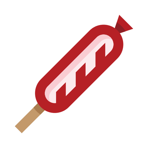 Corndog street food fastfood sausage icon Corndog street food fastfood sausage icon