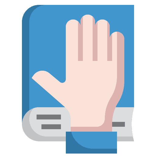 Honesty oath truth hands and gestures icon