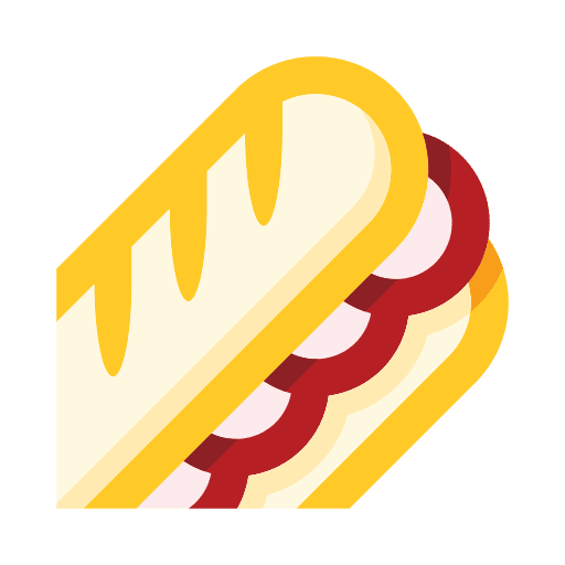 Sandwhich street food fast food salami icon Sandwhich street food fast food salami icon