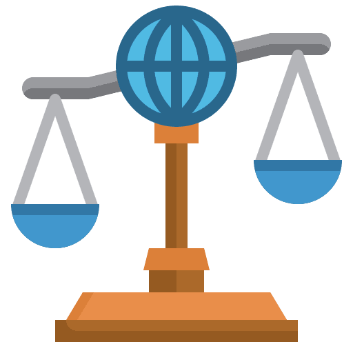 International law miscellaneous universal inequality icon