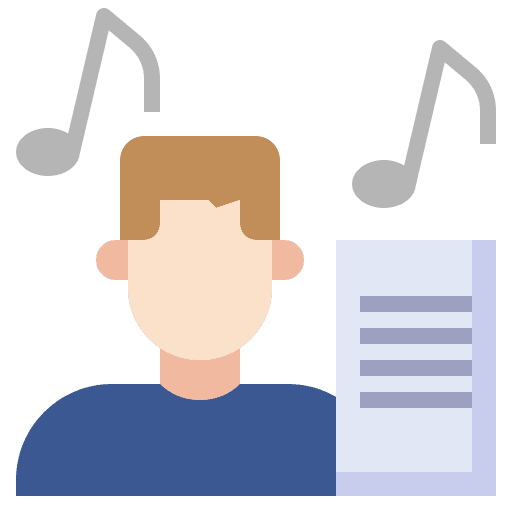 Composer musician professions and jobs music notes icon Composer musician professions and jobs music notes icon