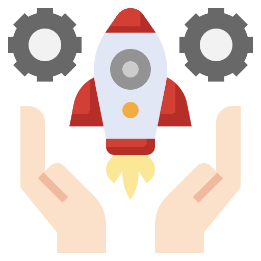 Creation space shuttle project business and finance icon