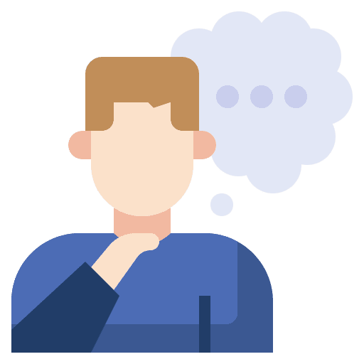 Thinking thinking curiosity request icon