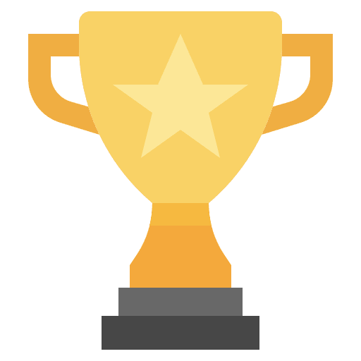 Trophy sports and competition goal winner icon Trophy sports and competition goal winner icon