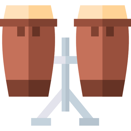African drum percussion instrument music and multimedia musical instrument icon