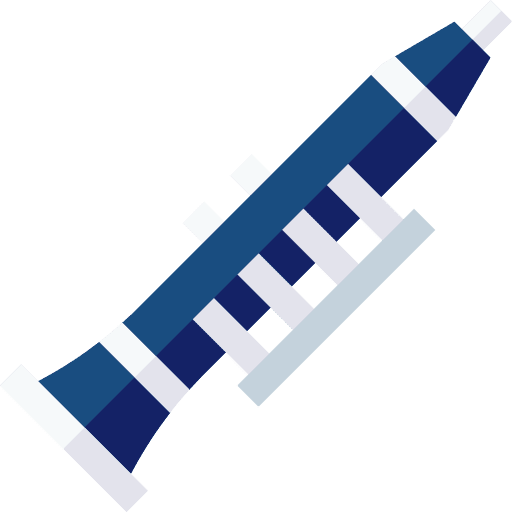 Clarinet music orchestra music and multimedia icon Clarinet music orchestra music and multimedia icon