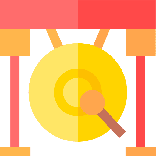 Gong asian orchestra music and multimedia icon Gong asian orchestra music and multimedia icon