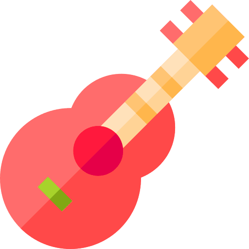 Ukulele string instrument music and multimedia ukulele icon