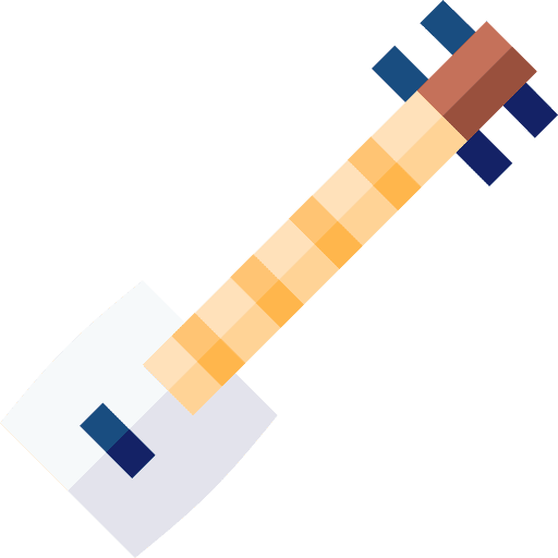 Shamisen orchestra oriental music and multimedia icon Shamisen orchestra oriental music and multimedia icon