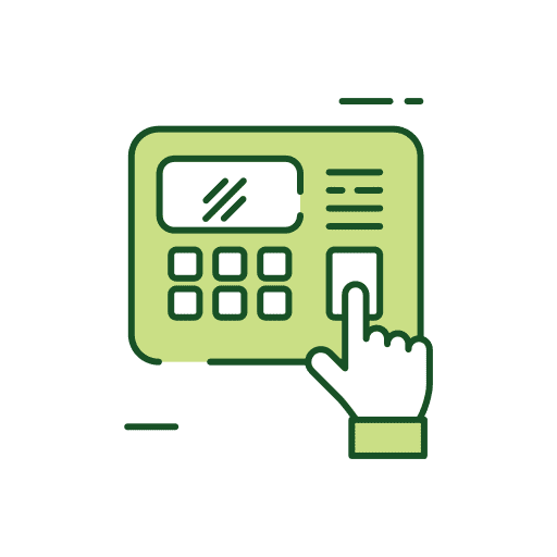 Fingerprint scanner security machine business icon