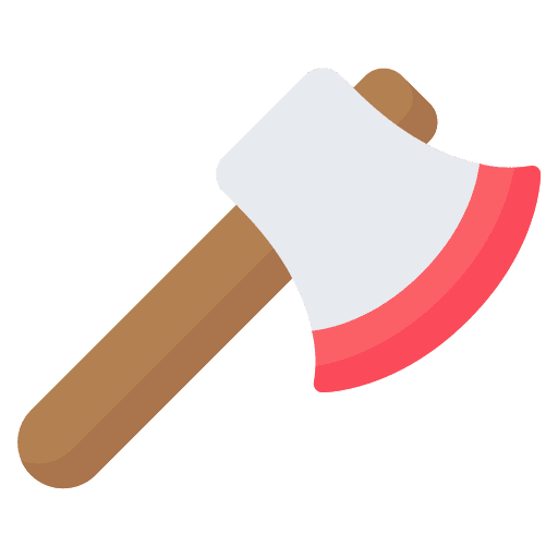 Axe carpenter axe wood cutter icon