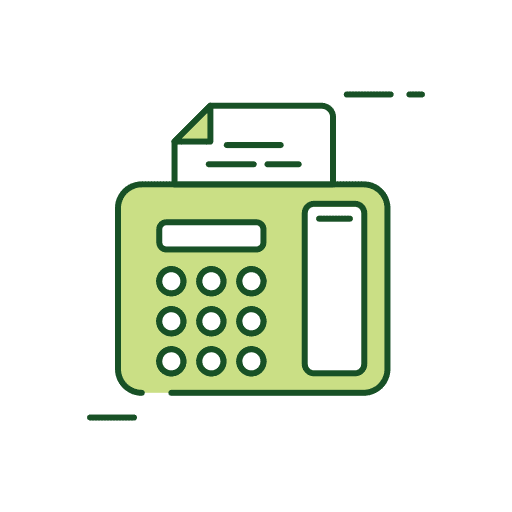 Fax machine job electronics business icon Fax machine job electronics business icon