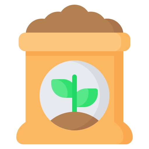 Fertilizer farming and gardening sack agriculture icon