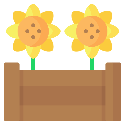 Raised bed raised bed flower sunflower icon