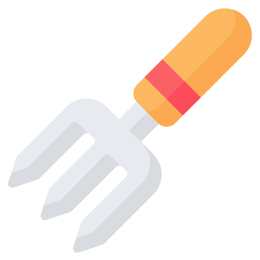 Rake gardening tools farming and gardening pitchfork icon Rake gardening tools farming and gardening pitchfork icon