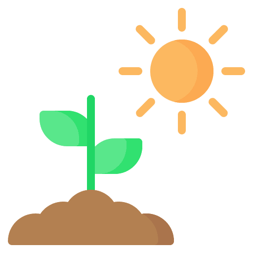 Sprout sun sprout gardening icon