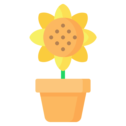 Flower pot flower pot farming and gardening sunflower icon Flower pot flower pot farming and gardening sunflower icon
