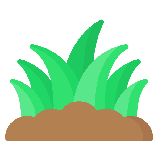 Grass plant leaves ground icon Grass plant leaves ground icon