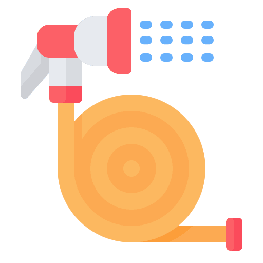 Hose spray gardening water icon Hose spray gardening water icon