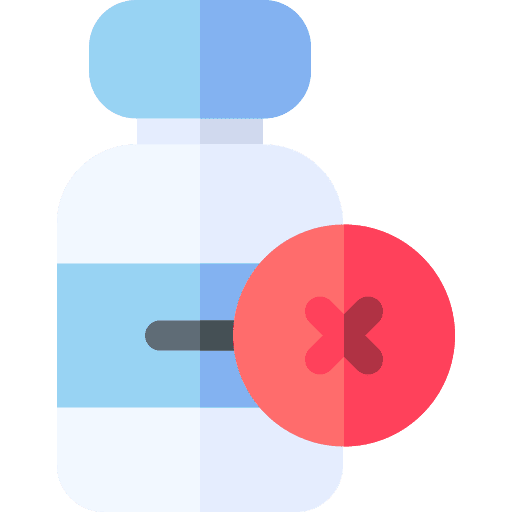 Reject medicine drugs test icon