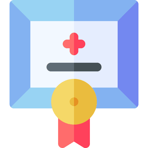 Badge certificate medical badge icon Badge certificate medical badge icon