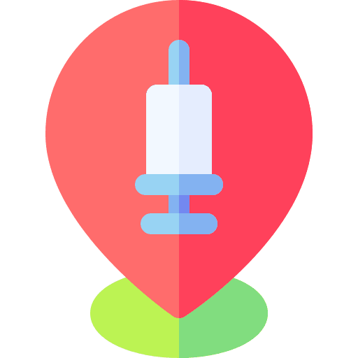 Location navigation syringe map marker icon Location navigation syringe map marker icon