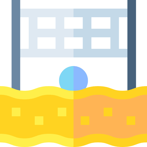 Beach volleyball beach volleyball net sports and competition icon