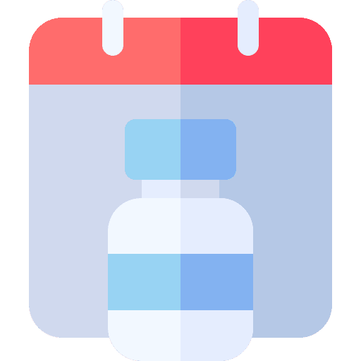 Calendar time and date date vaccine icon Calendar time and date date vaccine icon