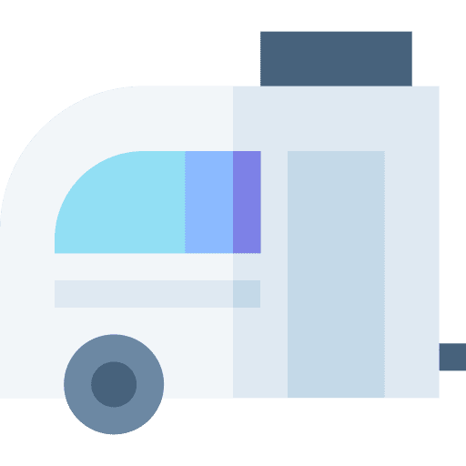 Caravan trailer transportation camping icon