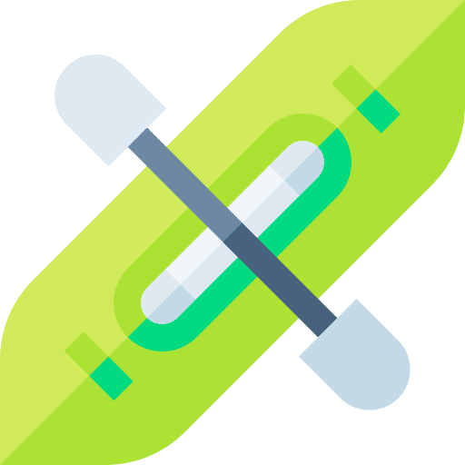 Kayak canoe transport sports and competition icon