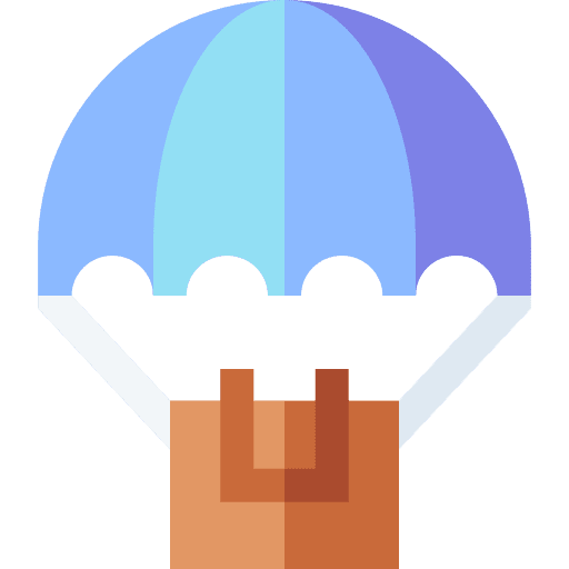 Parachute paraglider parachutist paragliding icon