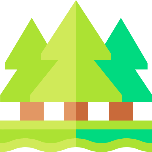 Forest landscape woods pine icon
