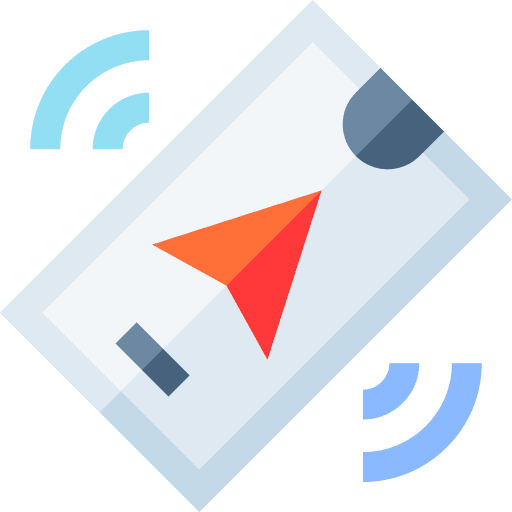 Gps position location smartphone icon