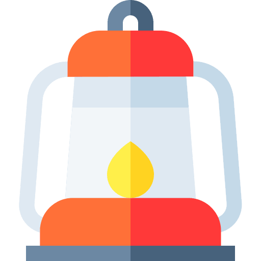 Lantern oil lamp fire outdoor icon