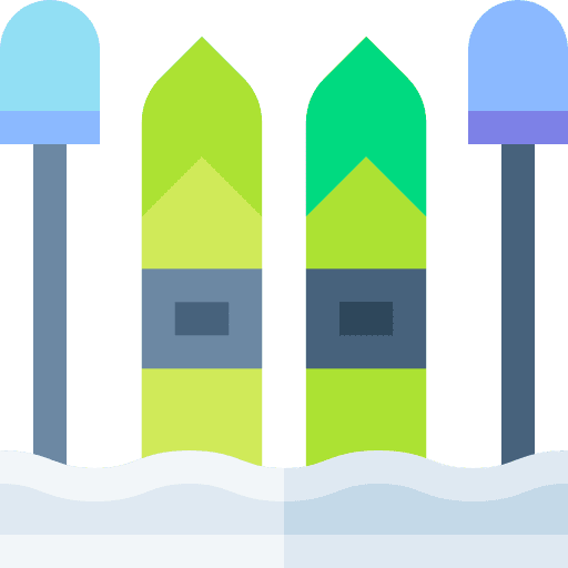 Ski sticks mountain sports adventure sports sport equipment icon