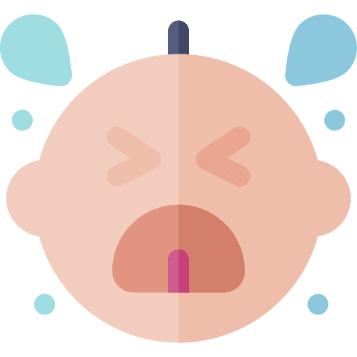 Baby cry feelings baby cry face icon