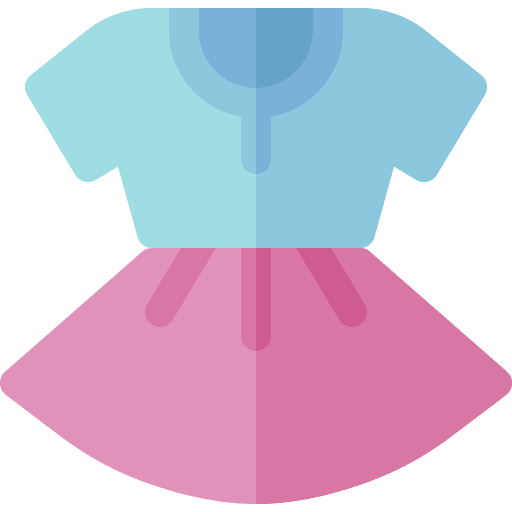 Baby dress garment baby dress girl icon