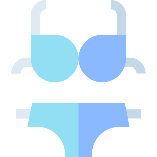 Bikini beach summer holidays icon
