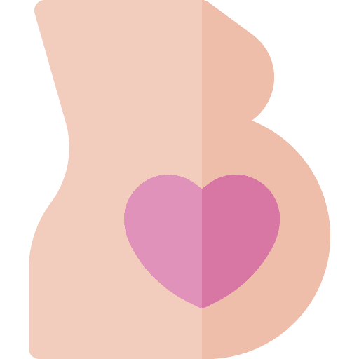 Pregnancy mother heart people icon