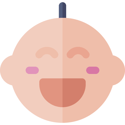 Baby happy baby face icon Baby happy baby face icon
