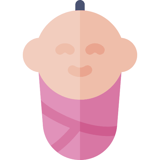 Baby kid and baby baby blanket icon