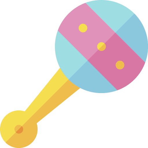 Rattle accessory musical kid and baby icon Rattle accessory musical kid and baby icon