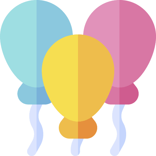 Balloons entertainment birthday and party celebration icon Balloons entertainment birthday and party celebration icon